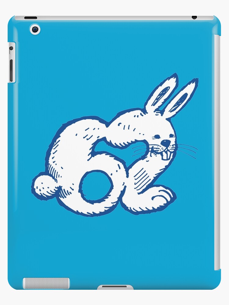 rabbit number 62 cartoon blue contour iPad Case & Skin for Sale by  anticute | Redbubble