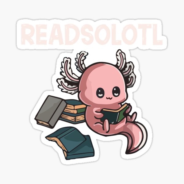 Item preview, Readsolotl Axolotl Reading Book Lizard designed and sold by roxy7922.
