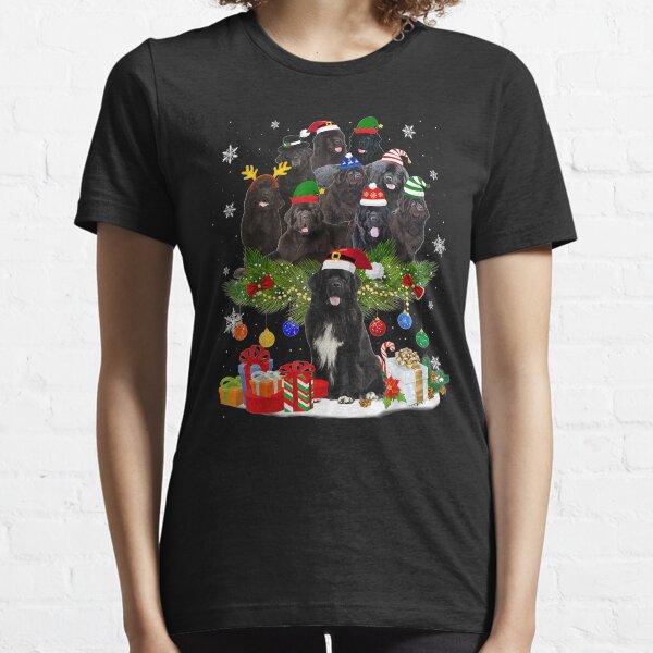Newfoundland Christmas Tree Lights Funny Dog Xmas T-Shirt Essential T-Shirt