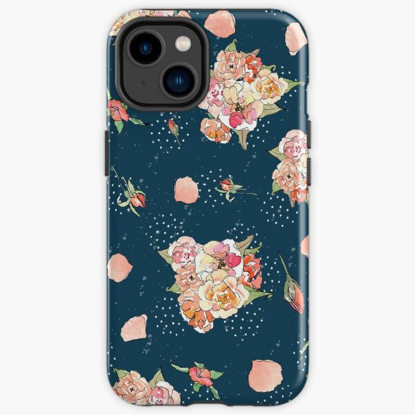 End of Summer Blooms - Teal iPhone Tough Case