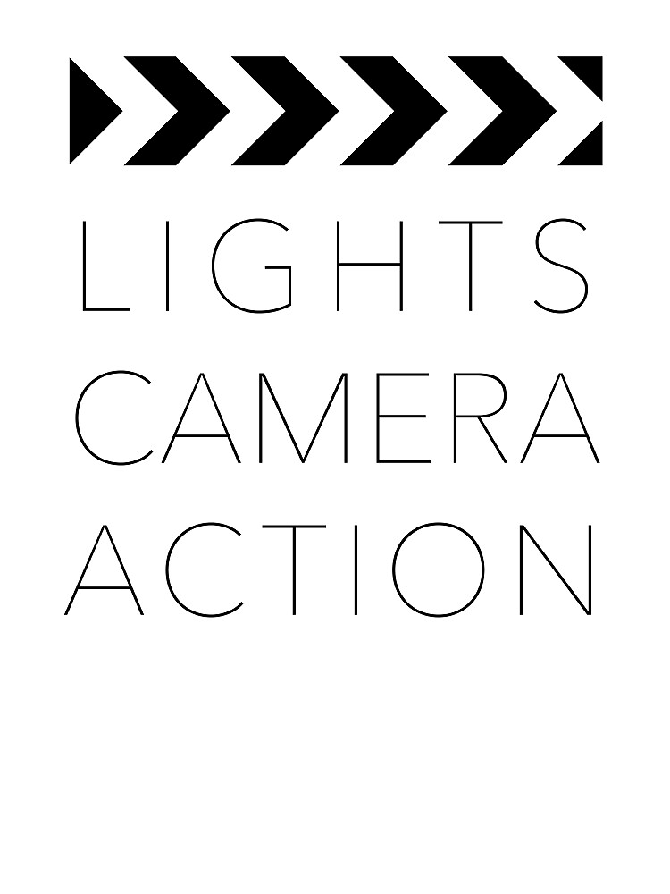 Lights Camera Action Art Print For Sale By Delodesigns Redbubble