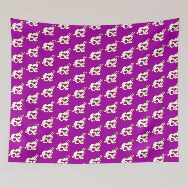 Item preview, rabbit number 62 cartoon red contour designed and sold by anticute.