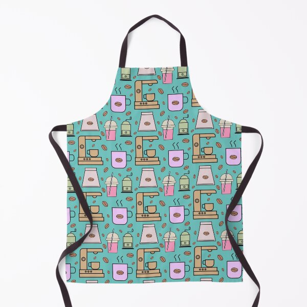 Item preview, Pastel seamless pattern coffee tools designed and sold by Karunyapas.