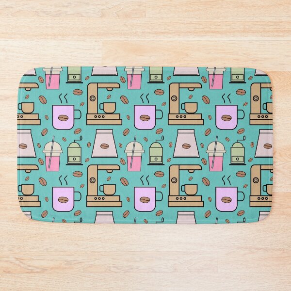Item preview, Pastel seamless pattern coffee tools designed and sold by Karunyapas.
