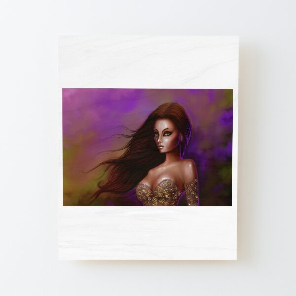 It girl Wood Mounted Print