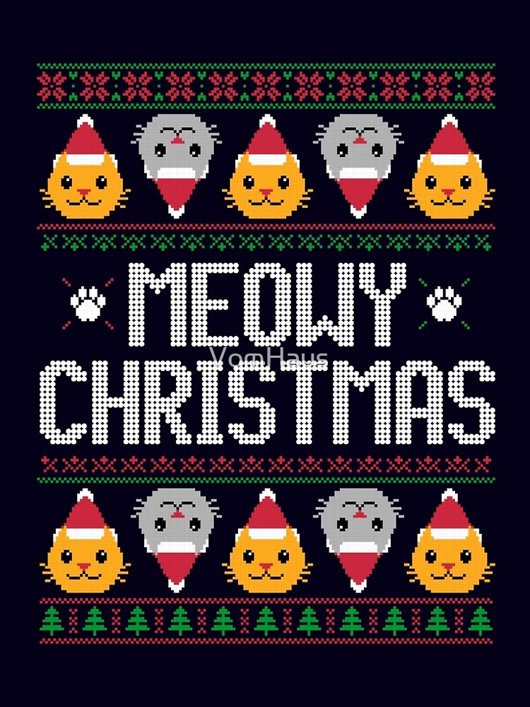 Ugly Christmas Sweater - Cat" A-Line Dress for Sale by VomHaus | Redbubble