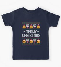 Ugly Christmas Sweater - Cat Kids Tee