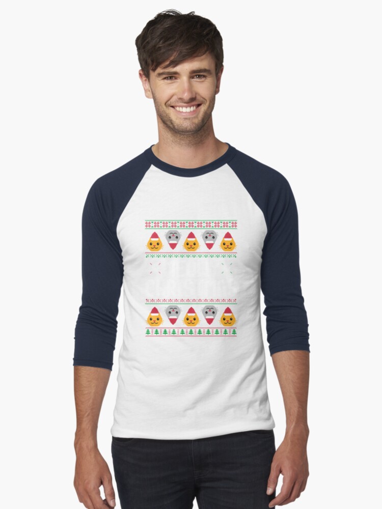 Thumbnail 1 von 3, Baseballshirt mit 3/4-Arm, Hässlicher Weihnachtspullover - Cat designt und verkauft von VomHaus.