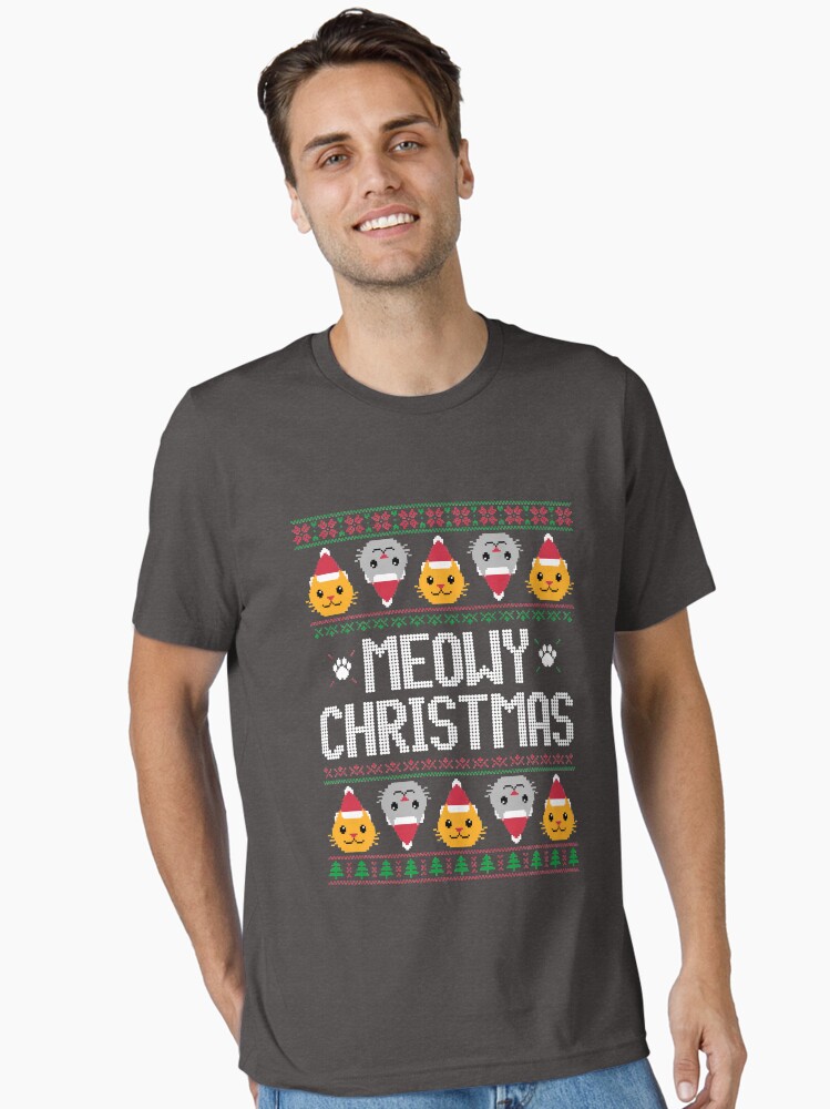 Thumbnail 1 von 7, Essential T-Shirt, Hässlicher Weihnachtspullover - Cat designt und verkauft von VomHaus.