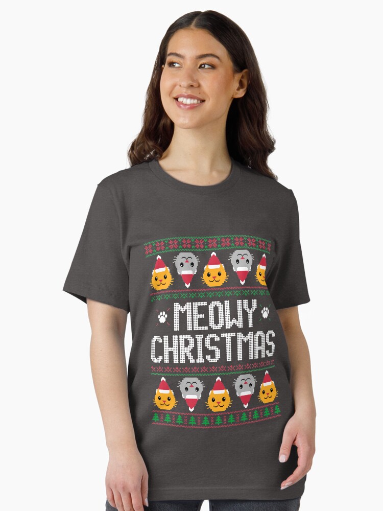 Thumbnail 2 von 7, Essential T-Shirt, Hässlicher Weihnachtspullover - Cat designt und verkauft von VomHaus.