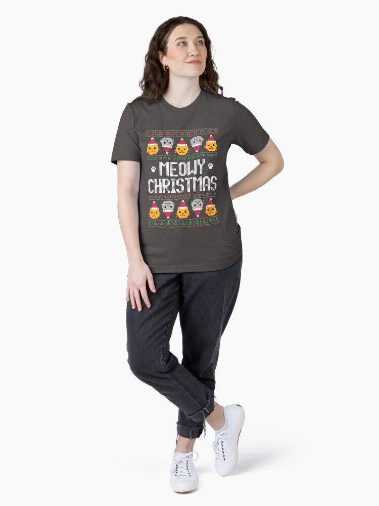Thumbnail 4 von 7, Essential T-Shirt, Hässlicher Weihnachtspullover - Cat designt und verkauft von VomHaus.