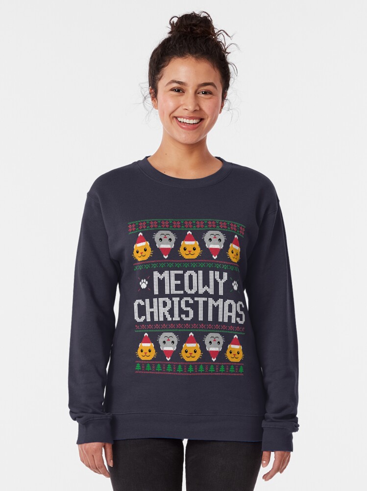 Alternate view of Ugly Christmas Sweater - Cat Pullover Sweatshirt
