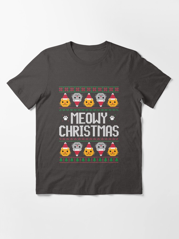 Thumbnail 3 von 7, Essential T-Shirt, Hässlicher Weihnachtspullover - Cat designt und verkauft von VomHaus.