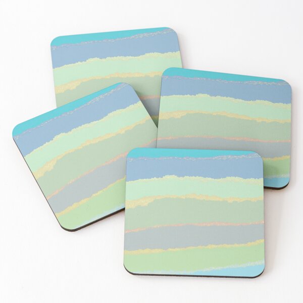 Item preview, Blue and green pastel color pattern designed and sold by Smiley-10.