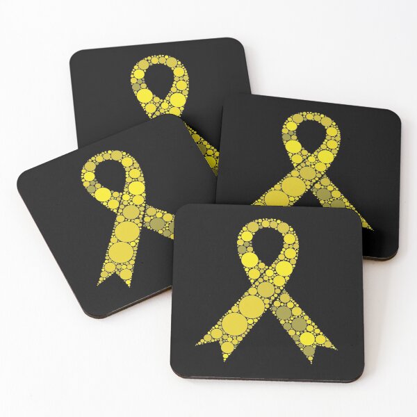 Item preview, Bladder Cancer Awareness Yellow Polka Dot Ribbon designed and sold by GravitiTees.