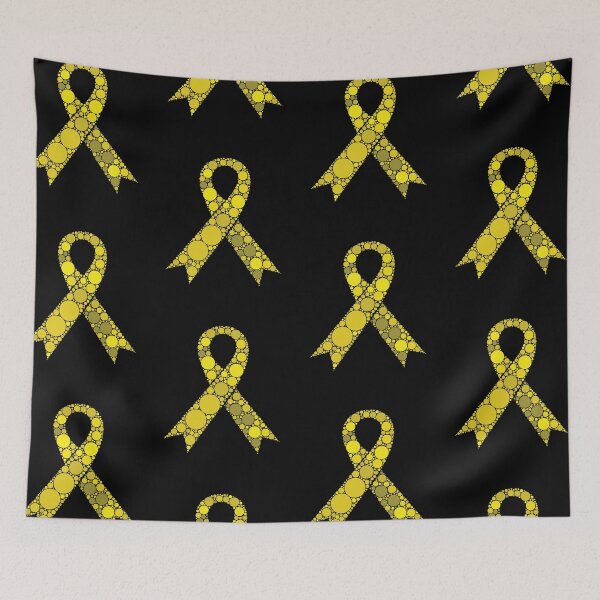 Item preview, Bladder Cancer Awareness Yellow Polka Dot Ribbon designed and sold by GravitiTees.