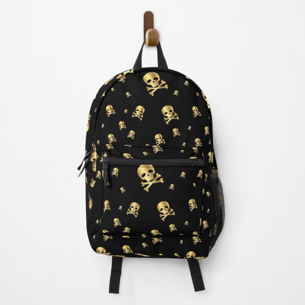Item preview, Littles Gold Pirates Skulls on Black Background designed and sold by Gerson Ramos.