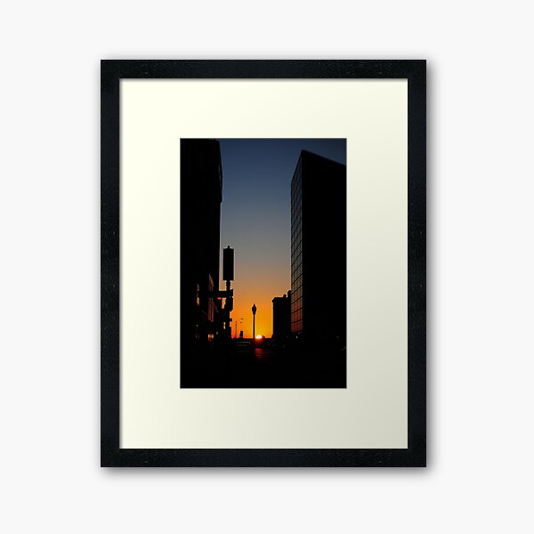 Sundown Downtown Framed Art Print