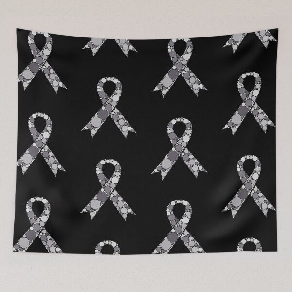 Item preview, Brain Cancer Awareness Grey Polka Dot Ribbon designed and sold by GravitiTees.