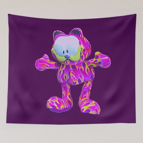 Item preview, Purple Flaming Garfield designed and sold by Grace-Gorilla.