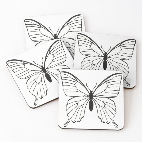 Item preview, Minimal butterfly outline designed and sold by HOUSEMONTAGUE.