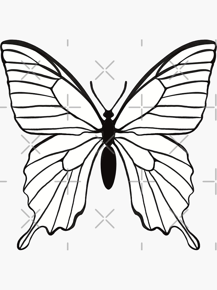 Butterfly Design Vector Template Illustration Stock Illustration - Download  Image Now - Butterfly - Insect, Tattoo, Simplicity - iStock