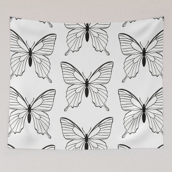 Item preview, Minimal butterfly outline designed and sold by HOUSEMONTAGUE.