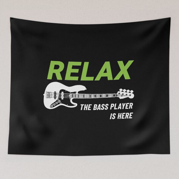 Item preview, Relax The Bass Player Is Here J-Style Bass Guitar Dark Theme designed and sold by nightsworthy.