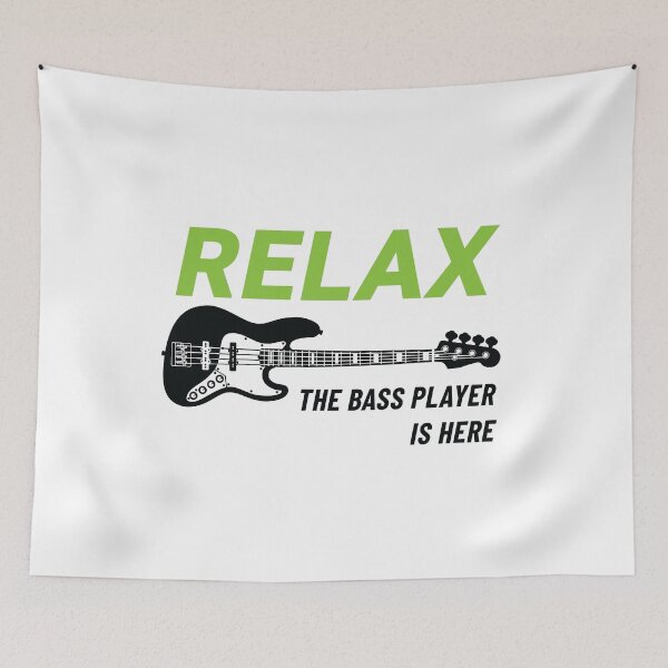 Item preview, Relax The Bass Player Is Here J-Style Bass Guitar Light Theme designed and sold by nightsworthy.