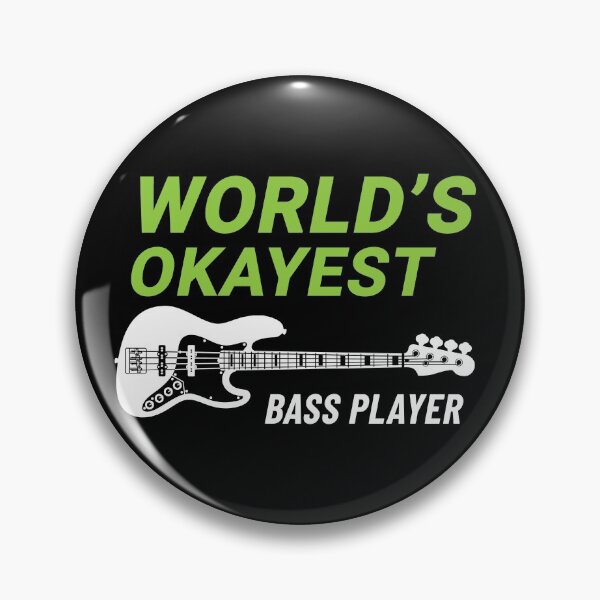 Item preview, World's Okayest Bass Player J-Style Bass Guitar Dark Theme designed and sold by nightsworthy.