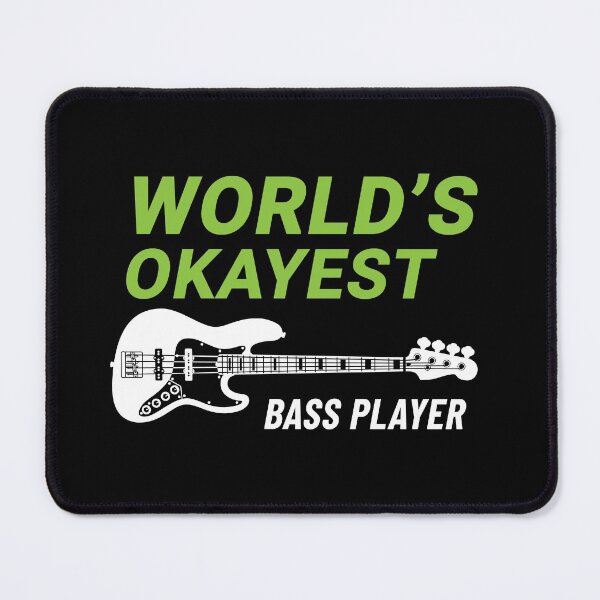 Item preview, World's Okayest Bass Player J-Style Bass Guitar Dark Theme designed and sold by nightsworthy.