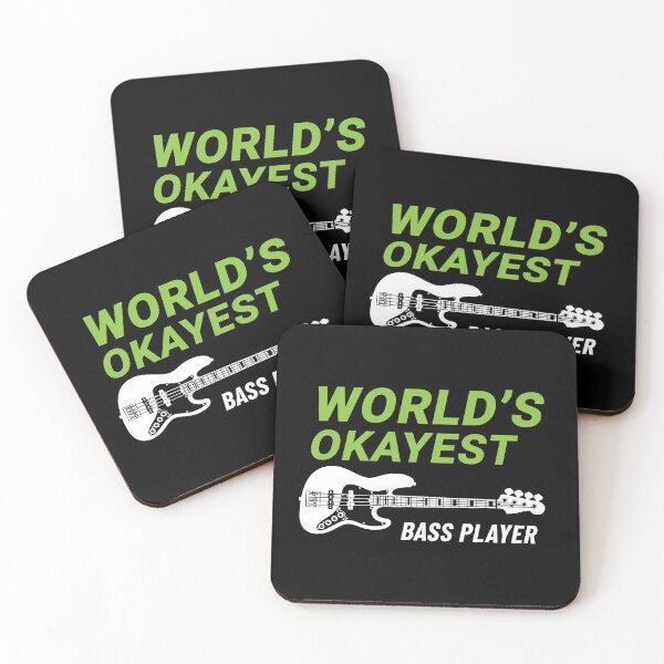 Item preview, World's Okayest Bass Player J-Style Bass Guitar Dark Theme designed and sold by nightsworthy.