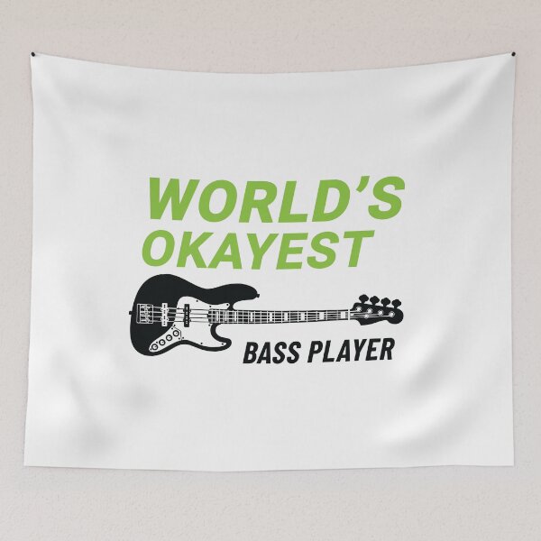 Item preview, World's Okayest Bass Player J-Style Bass Guitar Light Theme designed and sold by nightsworthy.