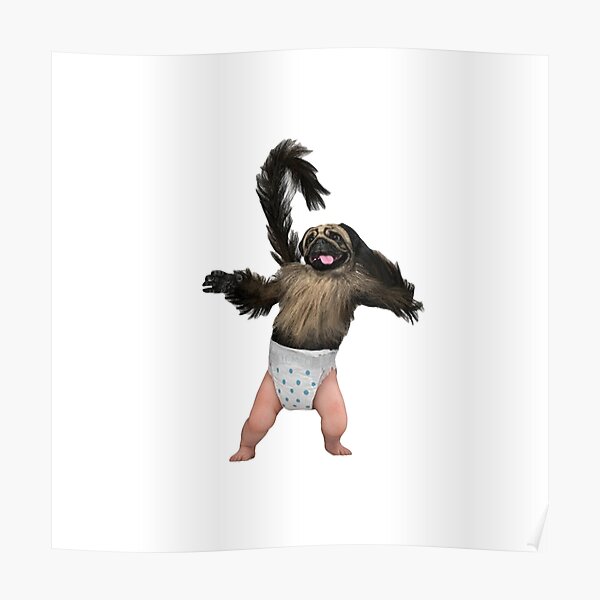 Download Baby Monkey Posters Redbubble