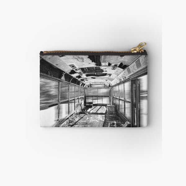 Item preview, Old Rusty School Bus In Motion BW designed and sold by Bo Insogna.