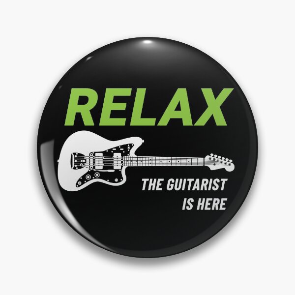Item preview, Relax The Guitar Player Is Here Offset Style Guitar Dark Theme designed and sold by nightsworthy.