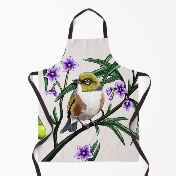 Item preview, Silver Eye in Kangaroo Apple #1 by Australian artist Laural Retz designed and sold by Laural Retz.