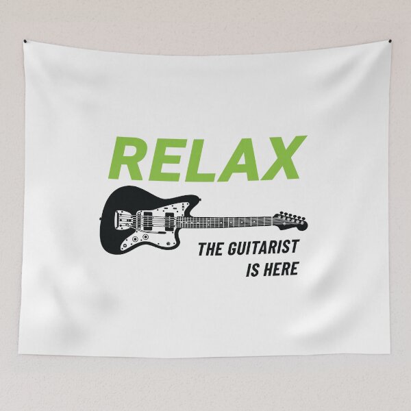 Item preview, Relax The Guitar Player Is Here Offset Style Guitar Light Theme designed and sold by nightsworthy.