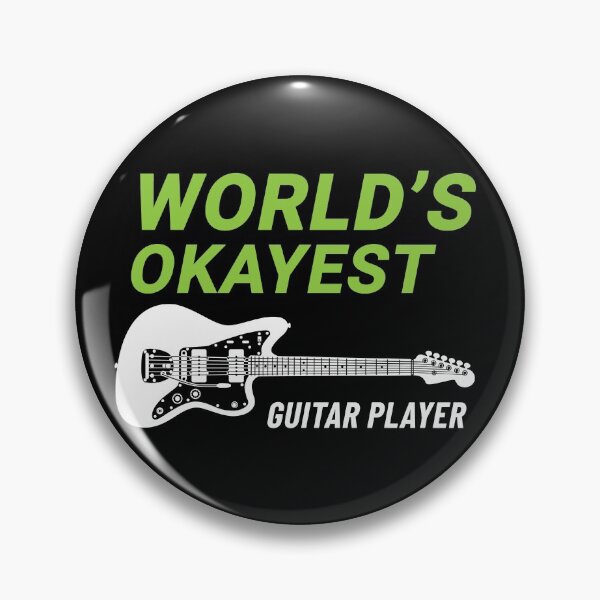 Item preview, World's Okayest Guitar Player Offset Style Electric Guitar Dark Theme designed and sold by nightsworthy.