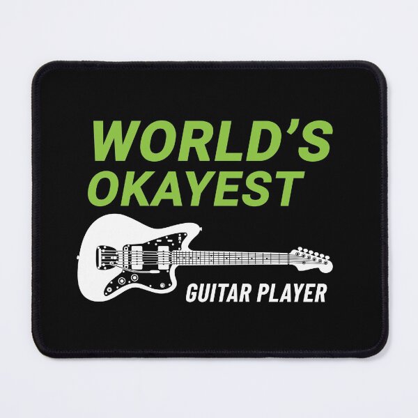 Item preview, World's Okayest Guitar Player Offset Style Electric Guitar Dark Theme designed and sold by nightsworthy.