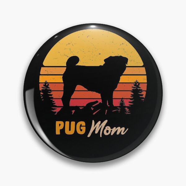 Artikelvorschau, Pug Dog Mom Vintage Retro entworfen und verkauft von rafaeltto.