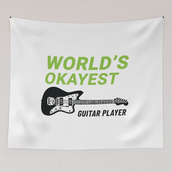 Item preview, World's Okayest Guitar Player Offset Style Electric Guitar Light Theme designed and sold by nightsworthy.