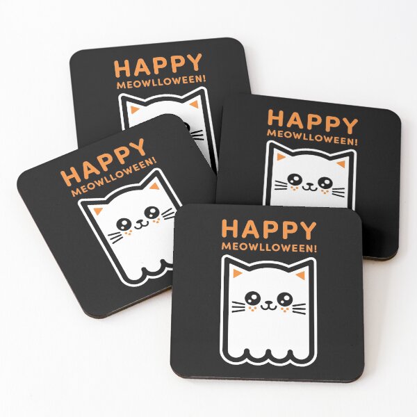 Item preview, Happy Meowlloween Cat Ghost designed and sold by KittyCotton.