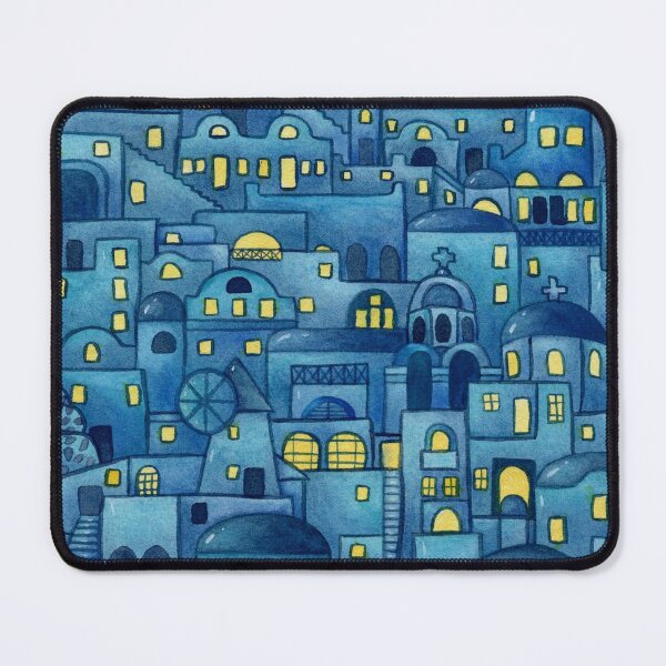 Item preview, Santorini at nigth, Greece designed and sold by adeillustrator.
