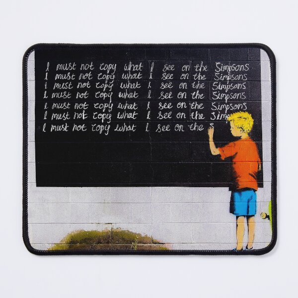Item preview, Banksy I Must Not Copy What I See On Simpsons designed and sold by SharpWallArts.
