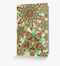 Christmas Kaleidoscope Floral 3 Greeting Card
