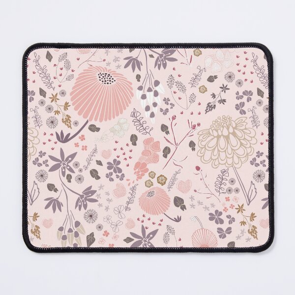 Field of Flowers in Pink and Purple Mouse Pad