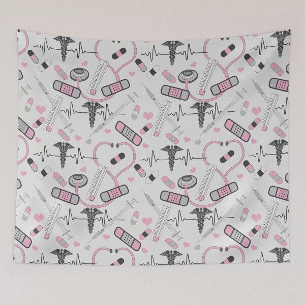 Item preview, Nurse Pattern Fabric designed and sold by Thudesign85.