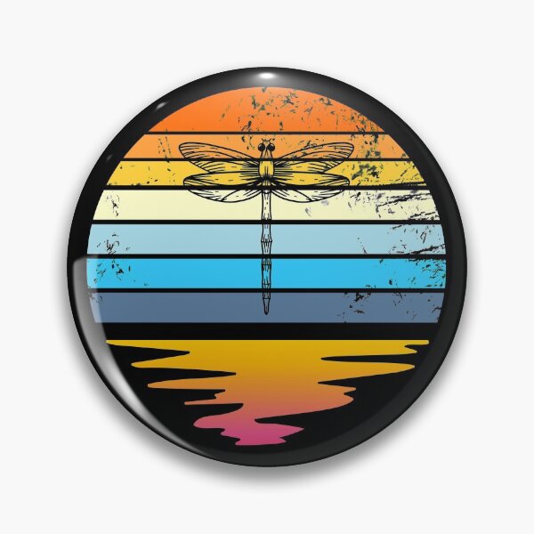 Artikelvorschau, Dragonfly Retro Sunset Flying Insect Bug Lover Dragonfly Gear entworfen und verkauft von DynamicDesign.