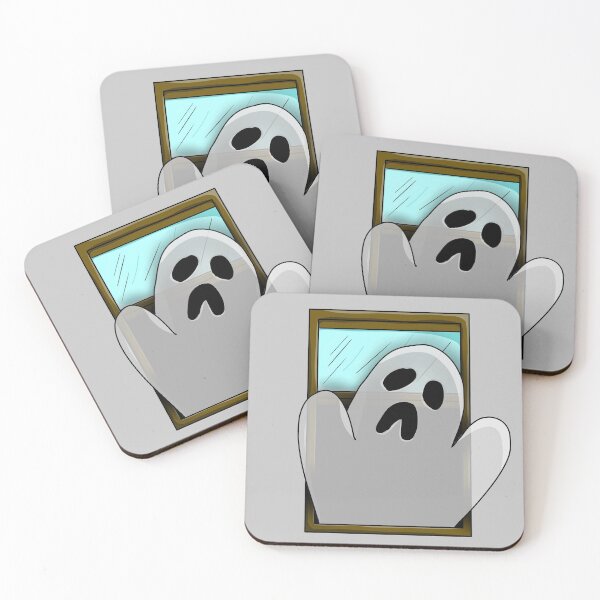 Item preview, Boo the Ghost in a Haunted House Window designed and sold by mystrozdiy.